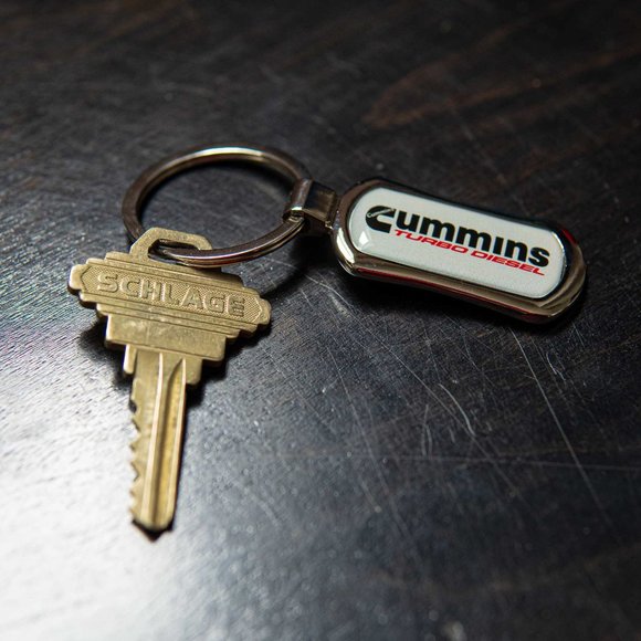 NEW - Cummins Trucks Metal Chrome Keychain Key Tag FOB - semi, great g… - Picture 3 of 4